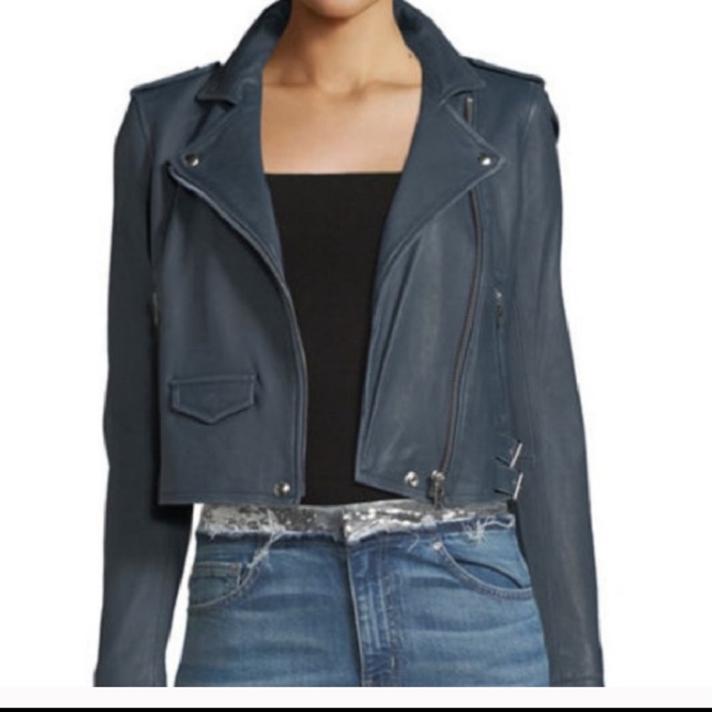 IRO ASHVILLE LEATHER MOTORCYCLE JACKET
